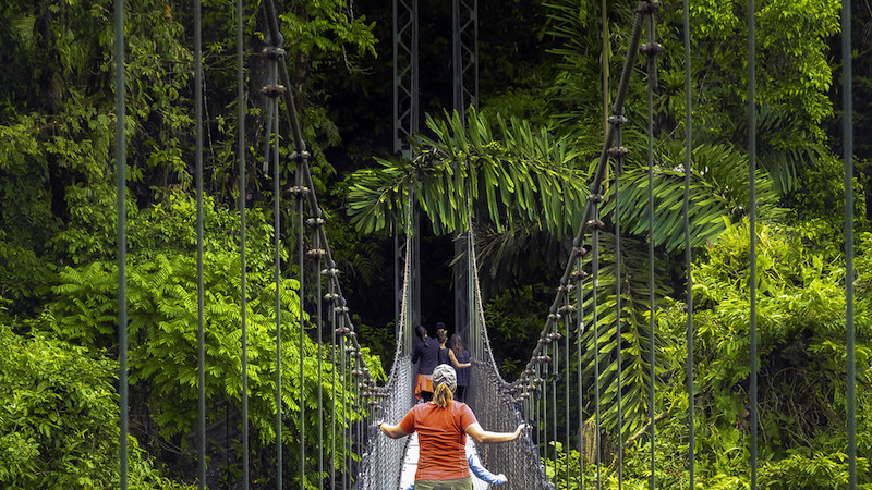paseos en puentes colgantes en Costa Rica